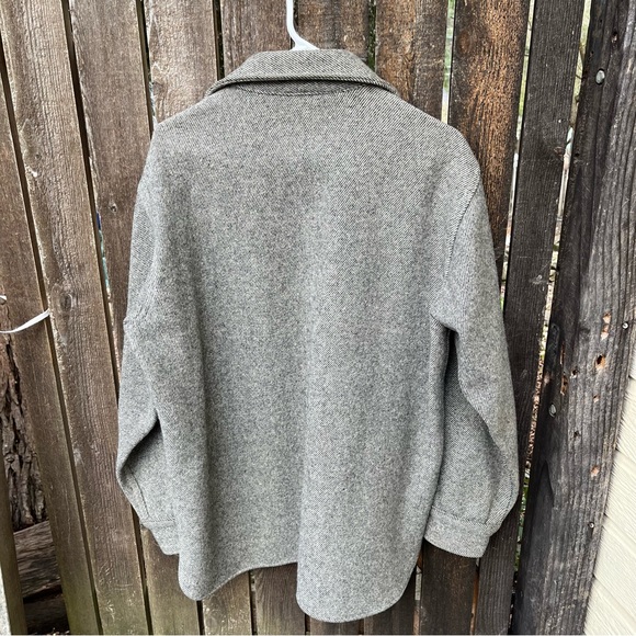 Woolrich Vintage Unisex Textured Wool Button Shirt Jacket Sz M - Picture 6 of 14